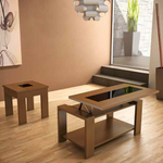 Журнальный стол прямоугольный 387 Nogal-10/Negro Disemobel