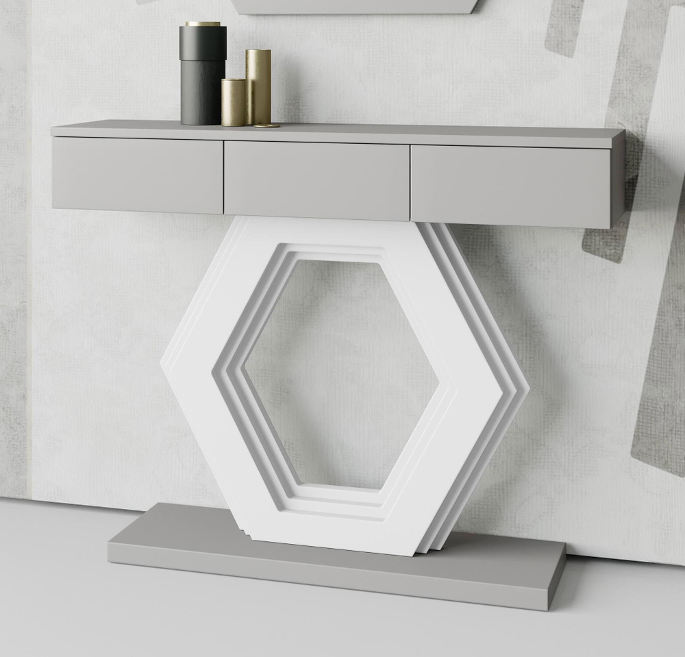 Консоль Nora 677 Piedra mate/Blanco mate Disemobel