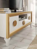 Тумба ТВ Cloe 2012 Disemobel Oro-10/ Blanco