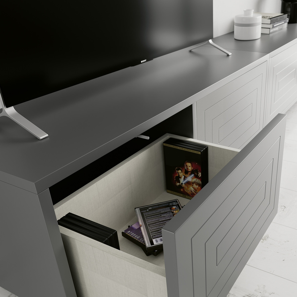 Тумба ТВ Nora 3014.2 Plomo Disemobel