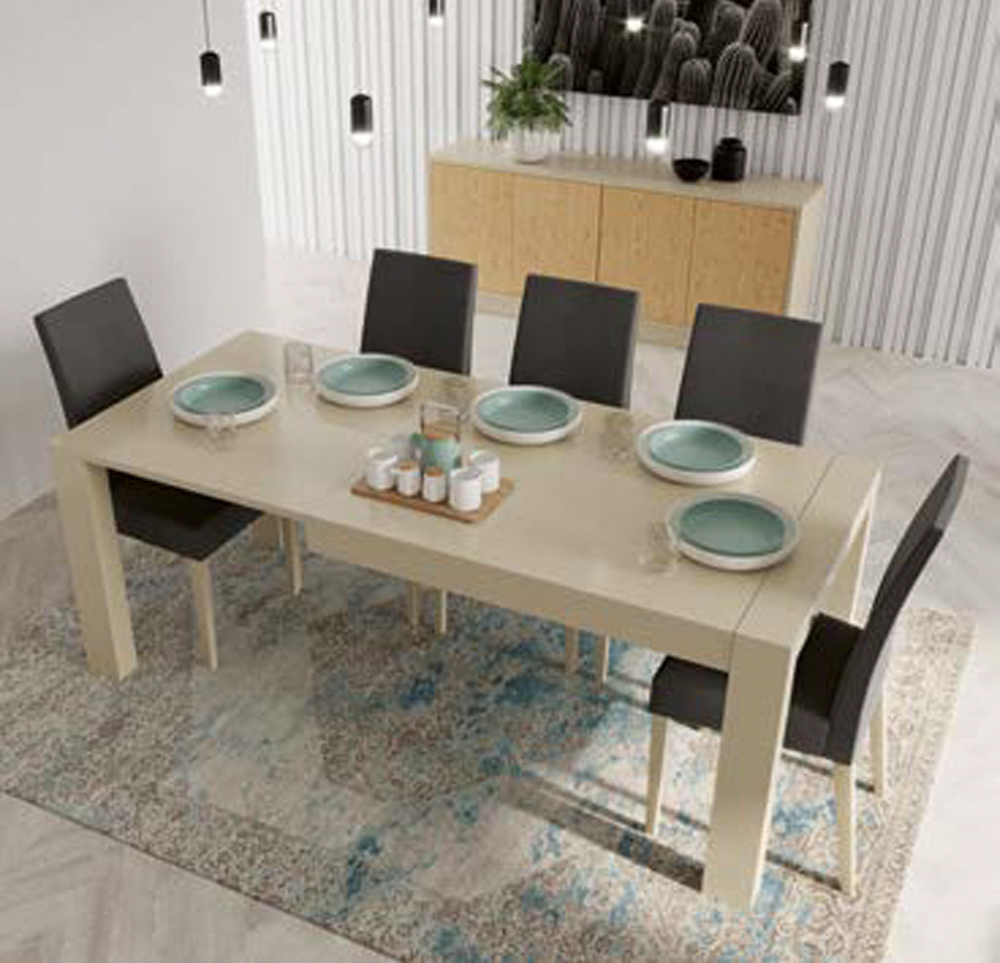 Обеденный стол раскладной Nora 3032 Vainilla Disemobel