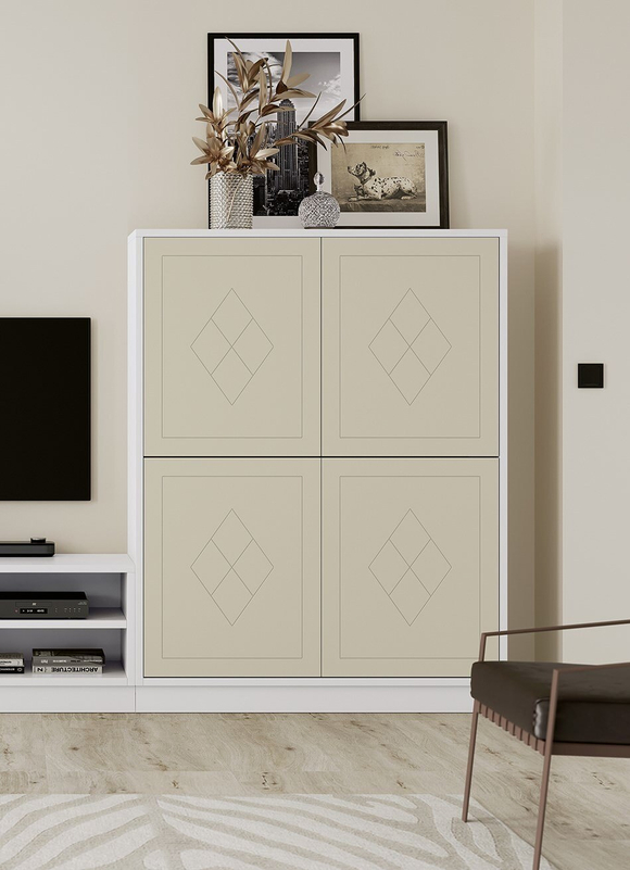 Буфет Nora 3030.1 Blanco/Capuccino Disemobel