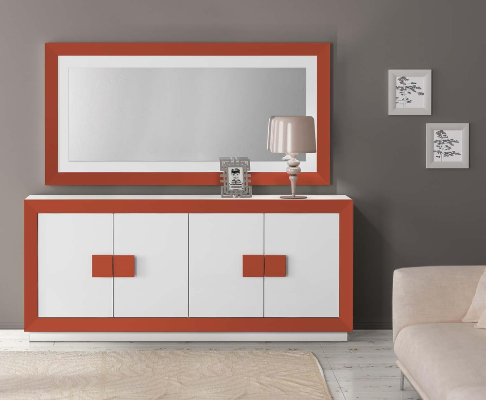 Буфет Cloe 2048 Disemobel Teja/Blanco