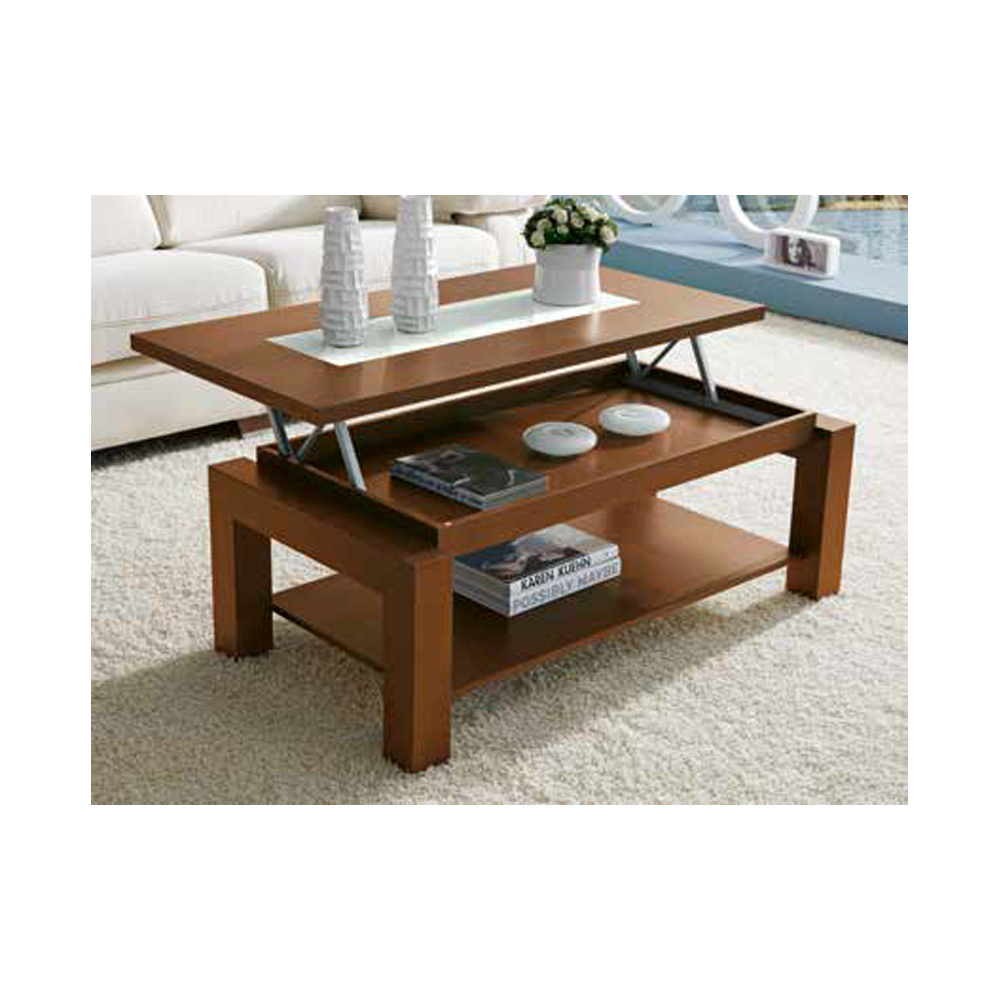 Журнальный стол прямоугольный 105 Nogal-5/Blanco Disemobel