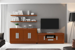 Тумба ТВ Cloe 2012 Disemobel Oro-10/ Blanco