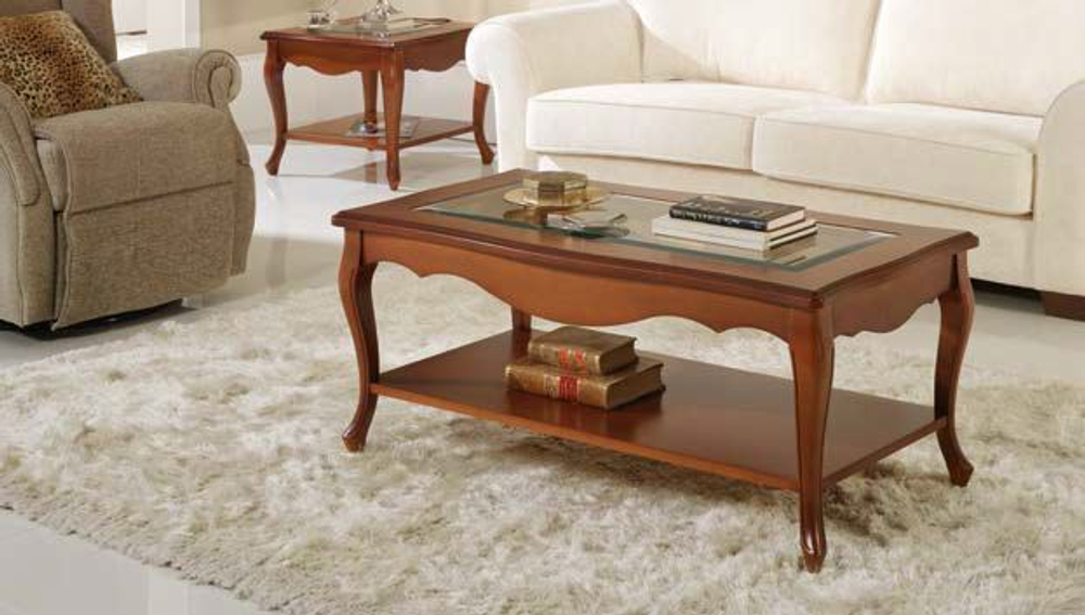 Журнальный стол со стеклянной столешницей 53 Cerezo-5 Disemobel