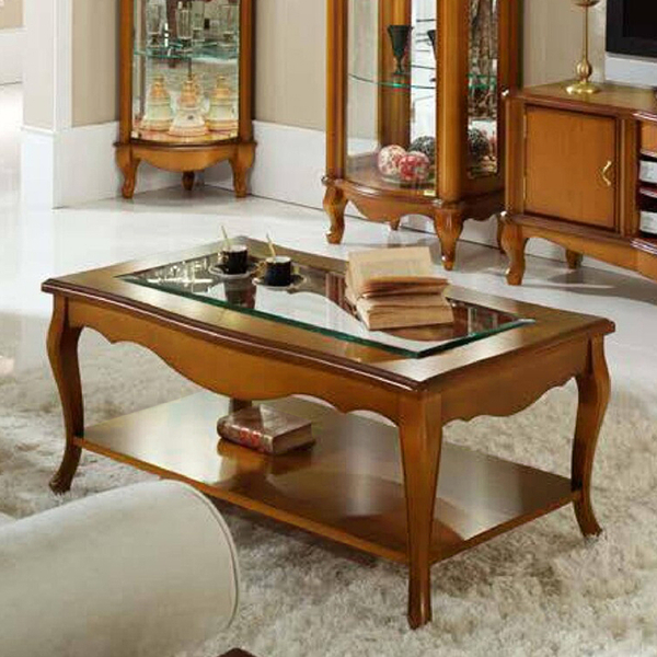 Журнальный стол со стеклянной столешницей 53 Cerezo-5 Disemobel