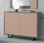 Узкая тумба Nora 3008.2 Plomo/Almendra Disemobel