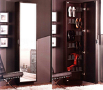 Обувница с зеркалом 214 Wengue-1 Disemobel