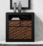 Узкая тумба Nora 3048.4 Negro mate/Cedro Disemobel