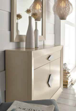 Узкая тумба Cloe 2002 Capuccino/Plata-10 Disemobel