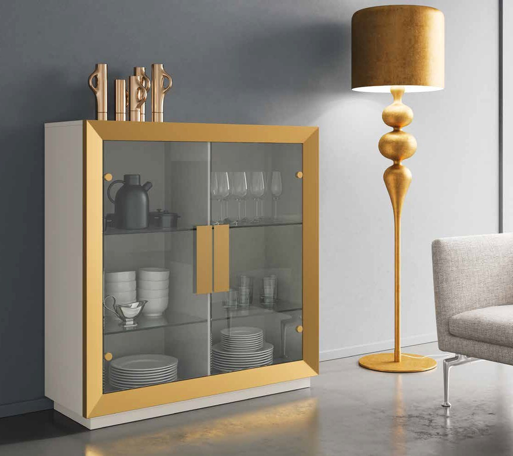 Витрина Cloe 2021 Disemobel Oro-10/Blanco
