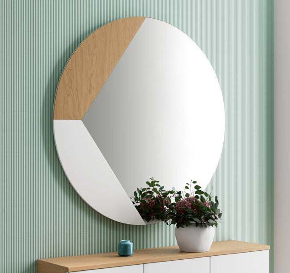 Зеркало в раме Kendra 4023 Roble Nature/Blanco Mate Disemobel