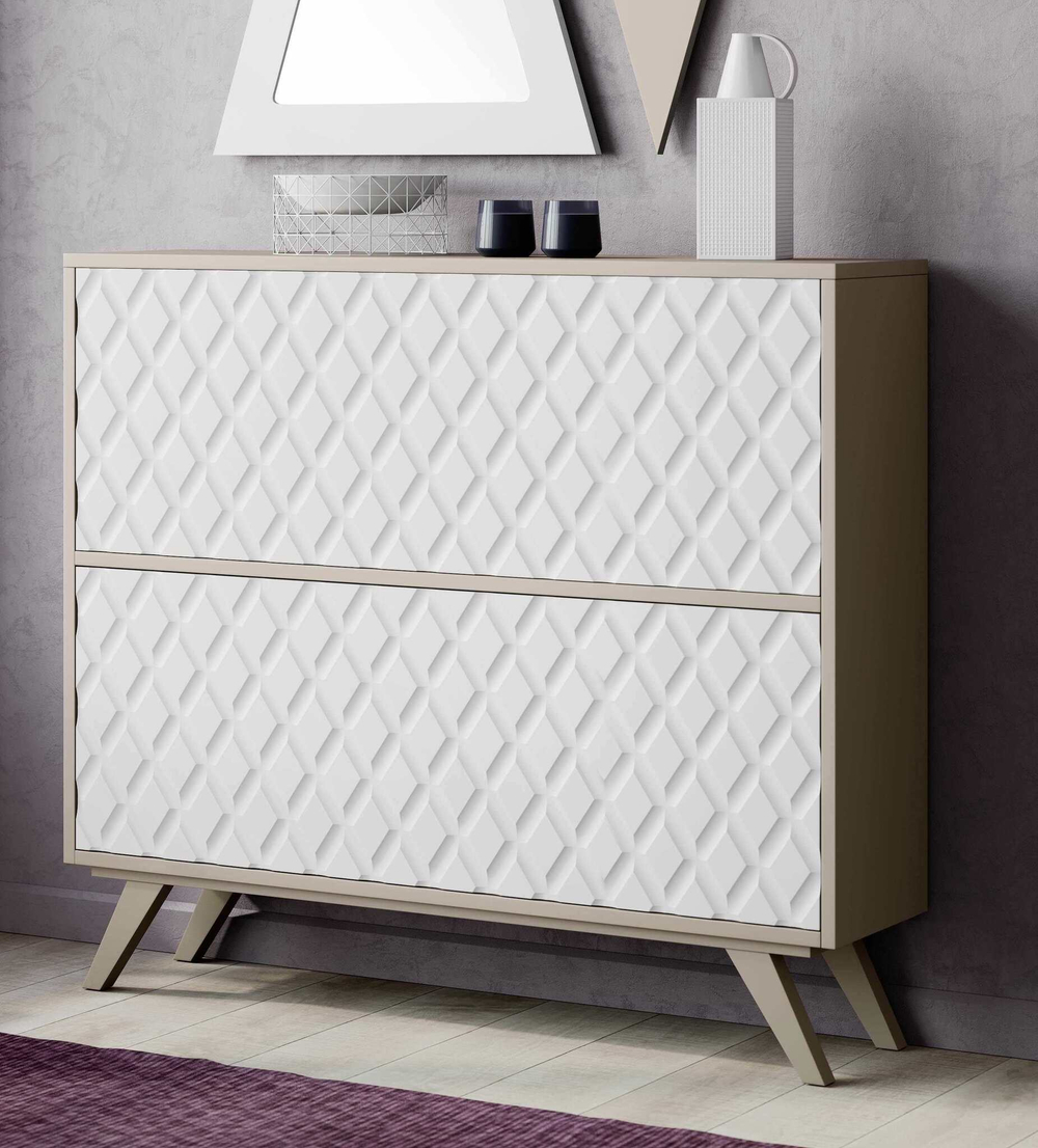 Обувница Nora 3051.6 Arena mate/Blanco mate Disemobel