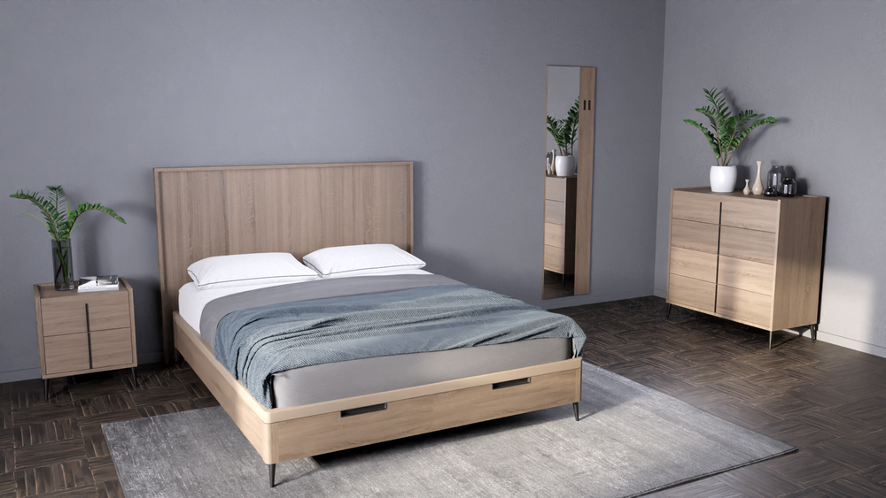 Прикроватная тумба Line 040 Roble/Antracita Koala Beds