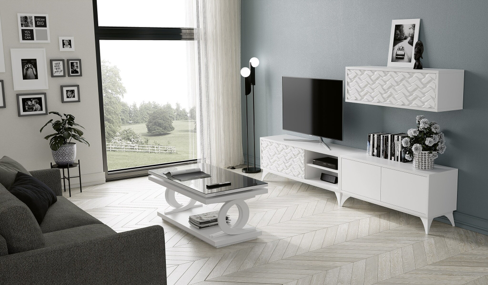 Тумба ТВ Nora 3015.7 Blanco Disemobel