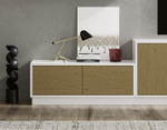 Тумба ТВ Nora 3014.7 Blanco/Nuez Disemobel