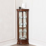 Угловая витрина 64 Nogal Claro IDC