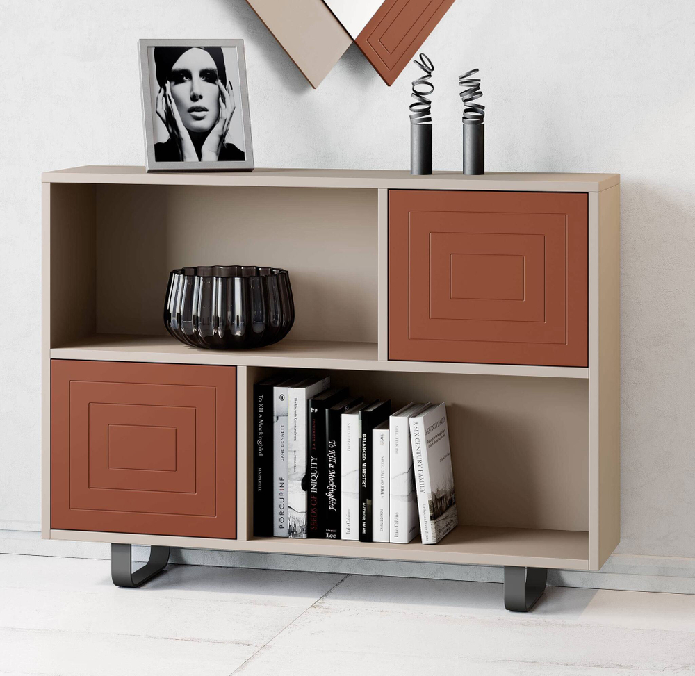 Узкая тумба Nora 3009.2 Almendra/Teja Disemobel