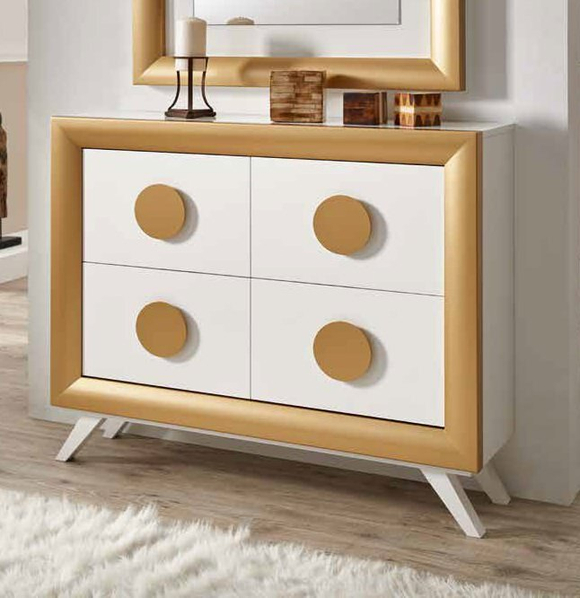 Узкая тумба Cloe 2000 Oro-10/Blanco Disemobel