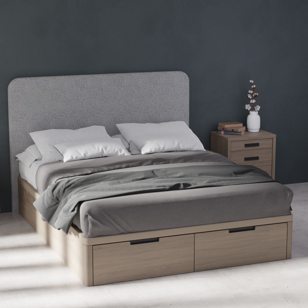 Кровать Drawer/Dreams 160*200 Roble Contorno/Rino 93 Serie 1 - Koala Beds