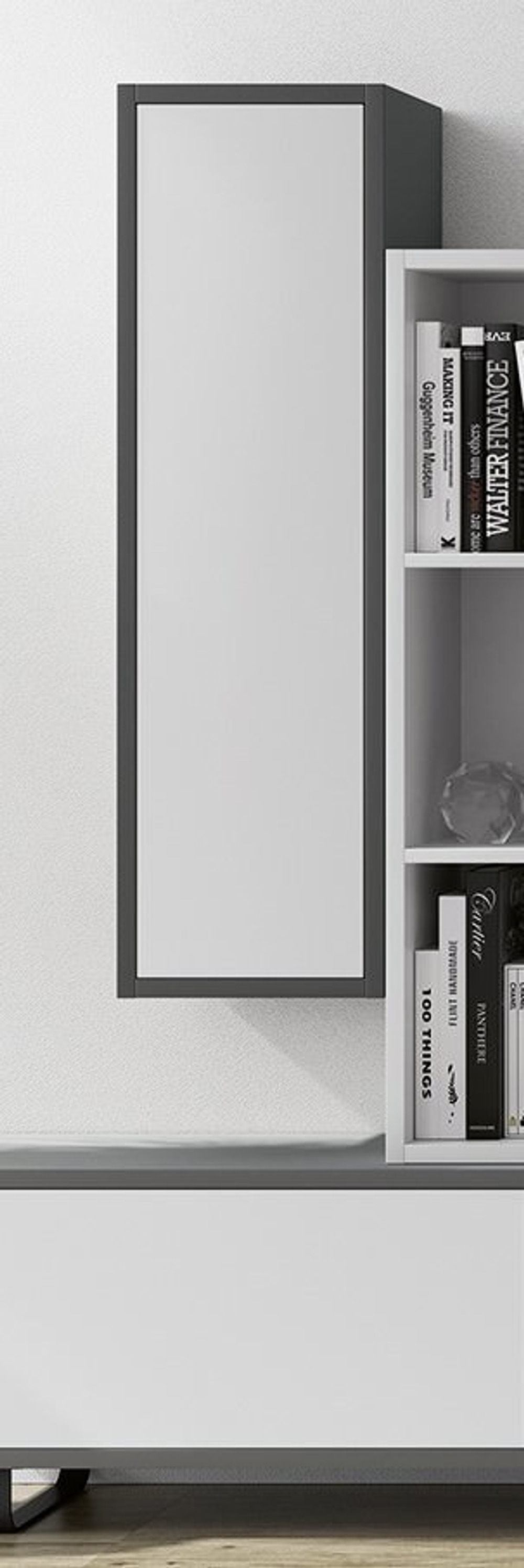 Полка Nora 3066.7 Grafito/Blanco mate Disemobel