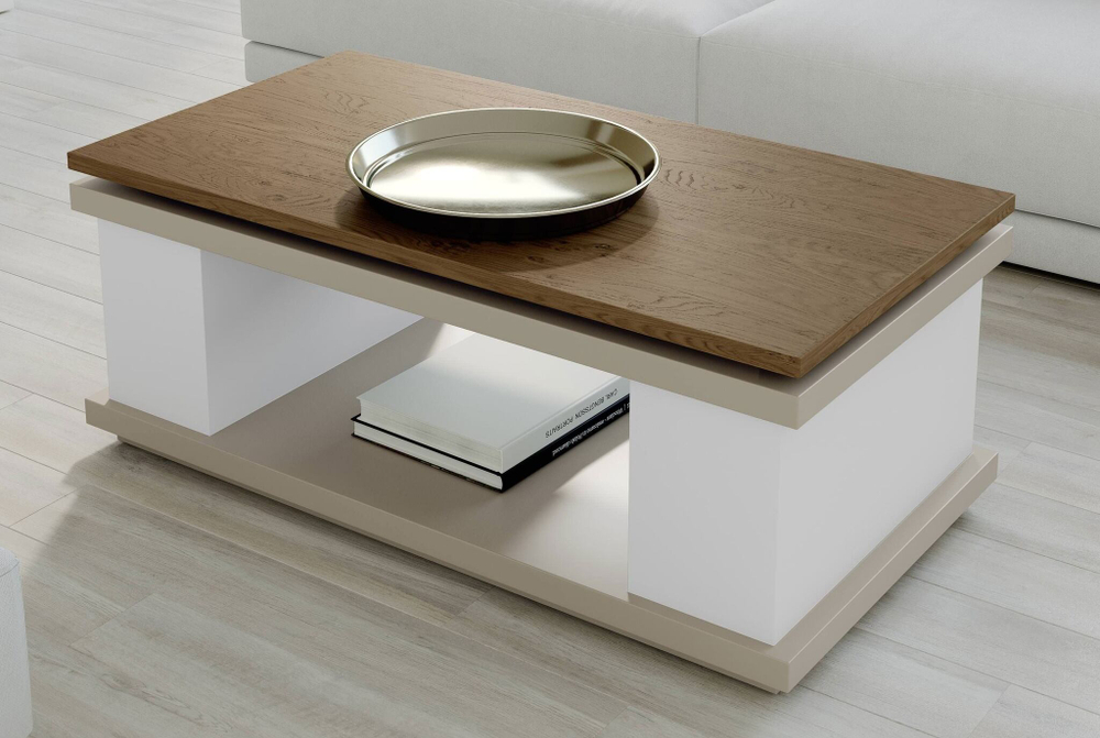 Журнальный стол Nora 2055 Arena mate/Blanco mate/Tilo Disemobel