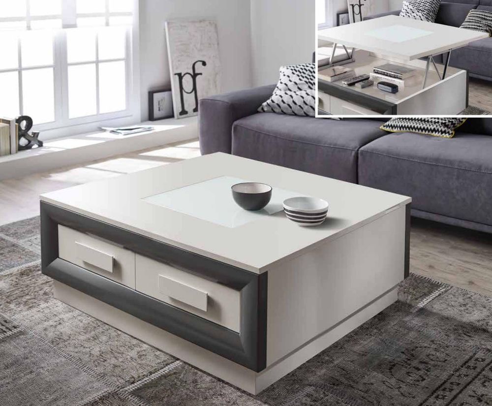 Журнальный стол Cloe 2036 Disemobel Grafito/Beig/ Blanco