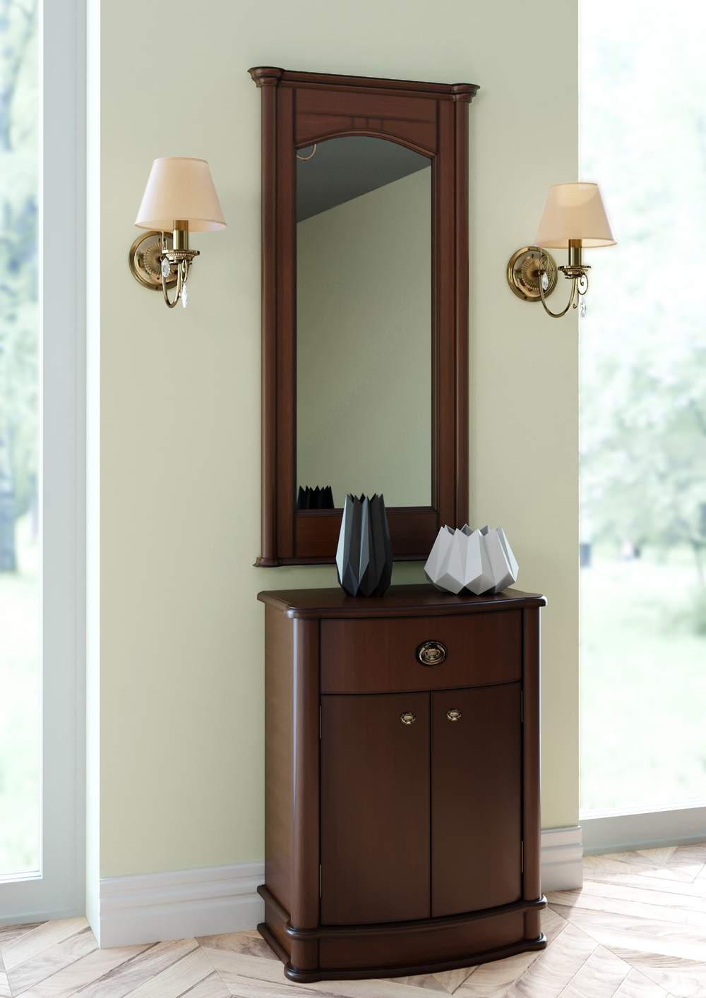 Зеркало 1197 Орех Атриум