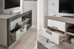 Тумба ТВ Cloe 2013 Moka/Blanco Disemobel