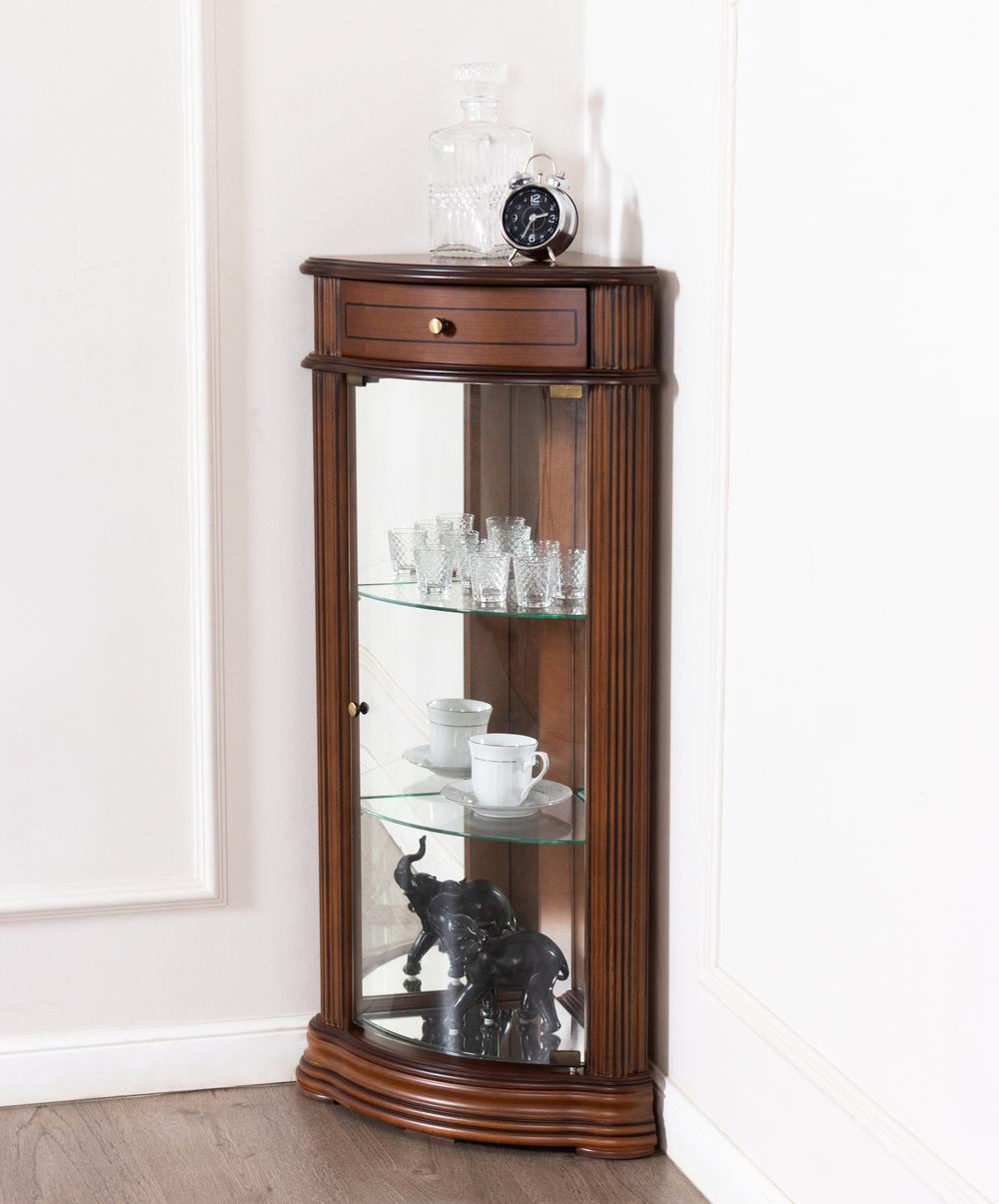 Витрина угловая 65 Nogal Claro IDC