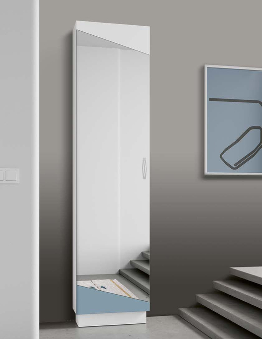 Обувница Kendra 4066 Blanco Mate/Celeste Disemobel