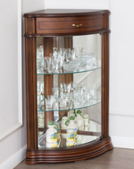 Угловая витрина 52 Nogal Claro IDC