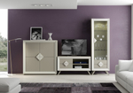 Витрина Cloe 2026 Beig/Moka Disemobel