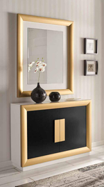 Узкая тумба Cloe 2001 Oro-10/Blanco mate/Negro mate Disemobel