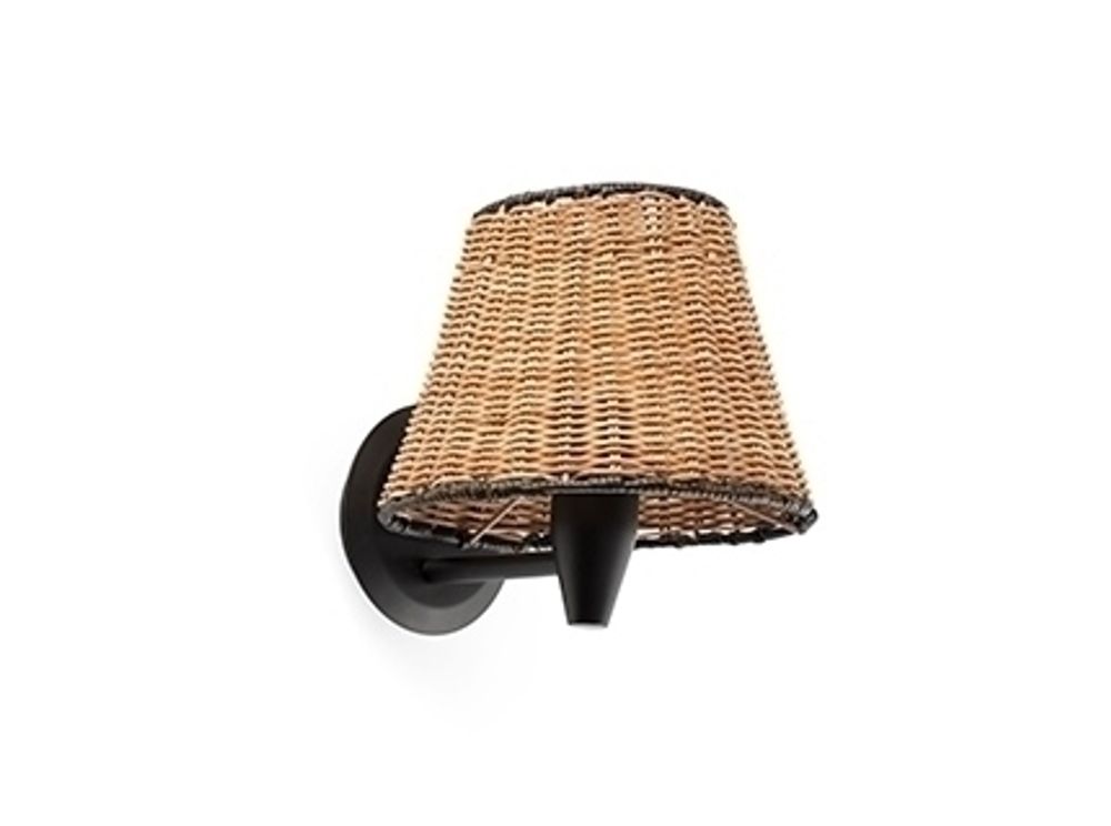 Настенный светильник Sumba ротанг/черный