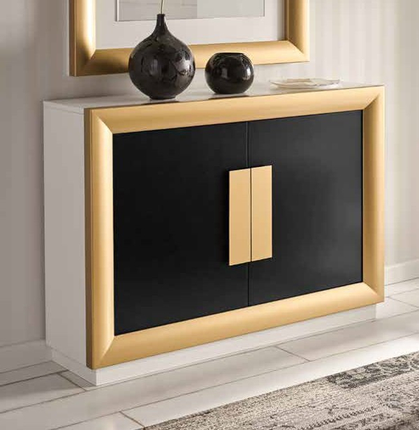 Узкая тумба Cloe 2001 Oro-10/Blanco mate/Negro mate Disemobel