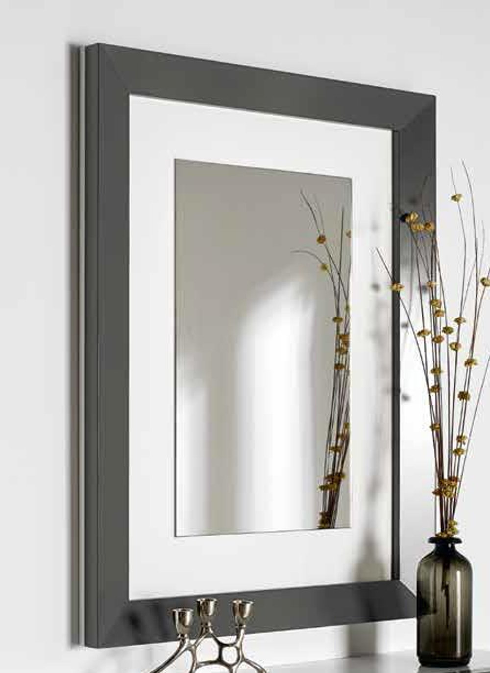 Зеркало Cloe 2046 Grafito/Blanco Disemobel