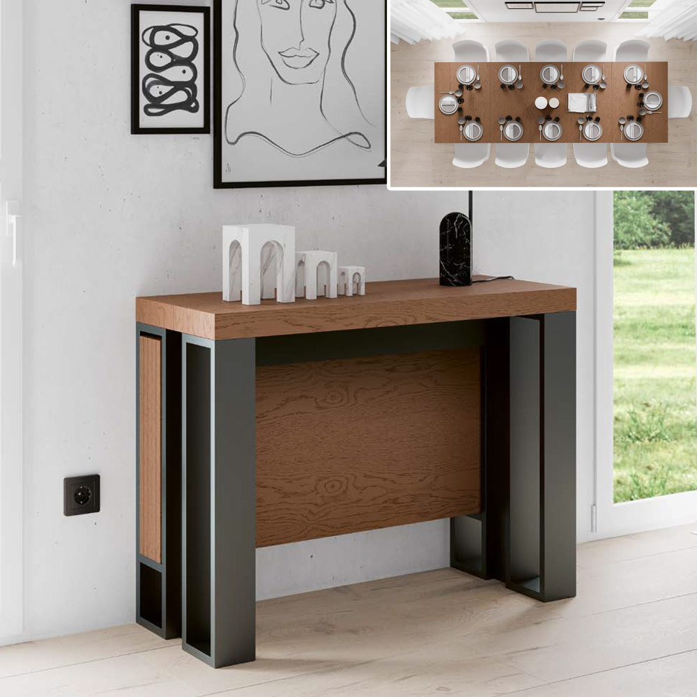 Консоль трансформер Kendra 4063 Cuero/Grafito Disemobel