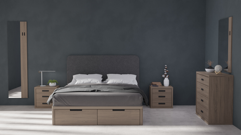 Кровать Drawer/Dreams 160*200 Roble Contorno/Monolith 97 Serie 3 - Koala Beds