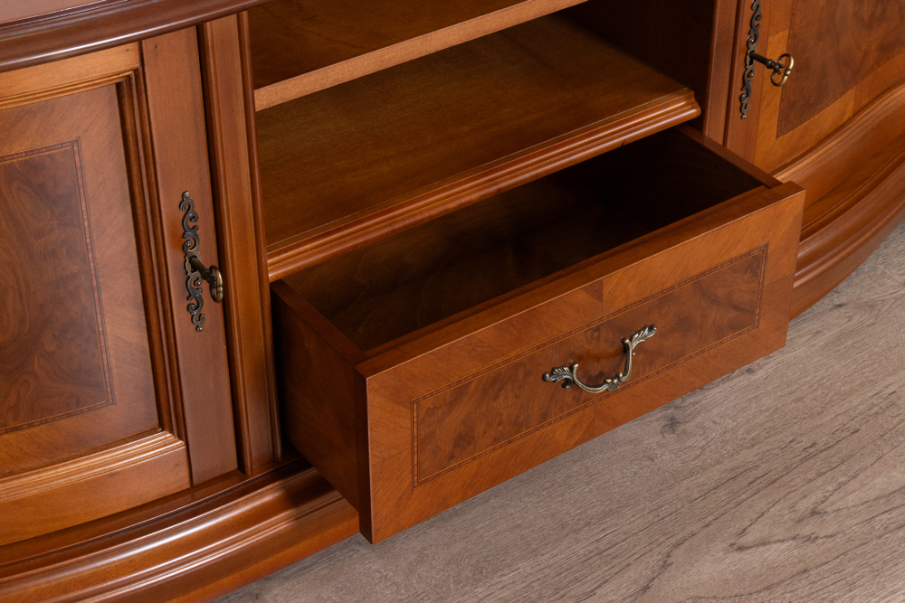 Тумба ТВ 2322 Barocco radica, Neoclassico, Noce Standard Stile Elisa