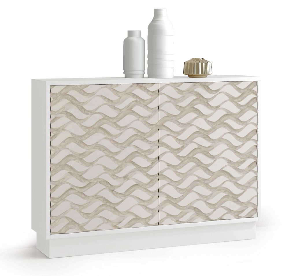 Узкая тумба Nora 3008.4 Blanco mate/Artico Disemobel