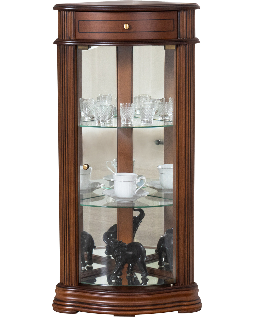 Витрина угловая 65 Nogal Claro IDC