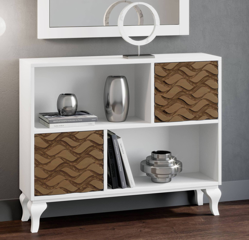 Узкая тумба Nora 3009.4 Blanco/Cedro Disemobel