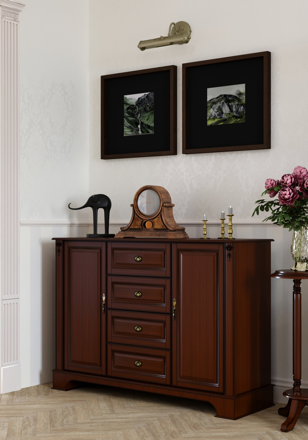 Буфет 1301.01 Слоновая кость с золотом Атриум