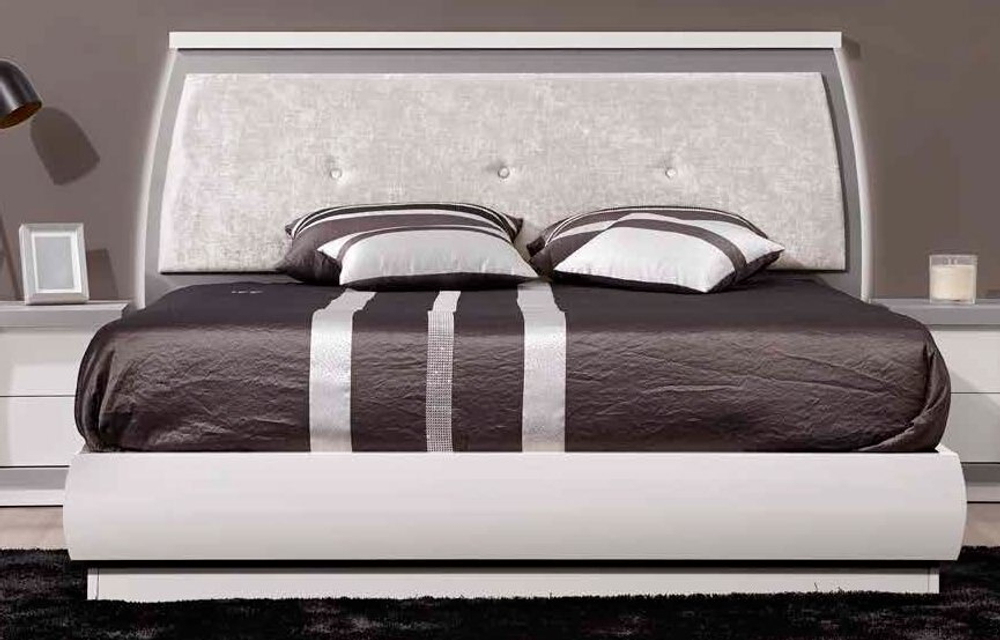 Кровать FLY 739 Cinza claro/Branco IDC