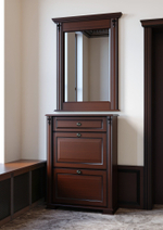 Зеркало M1305 Слоновая кость с золотом Атриум