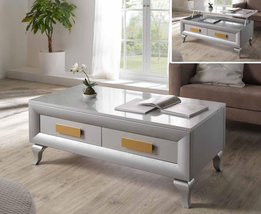 Журнальный стол Cloe 2035 Disemobel Plata-10/Oro-10