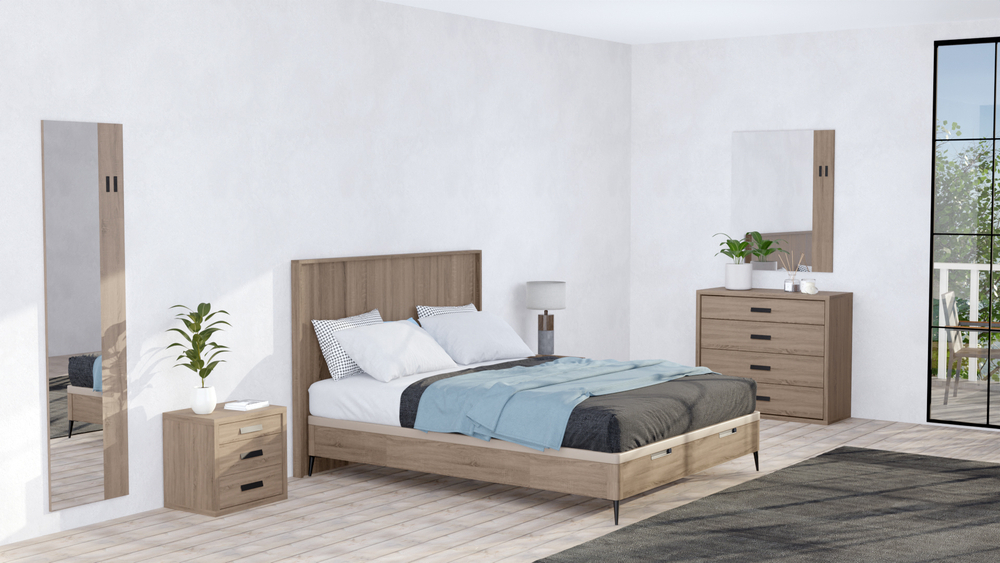 Кровать Nice/Kubik 160*200 Roble Contorno/Roble - Koala Beds