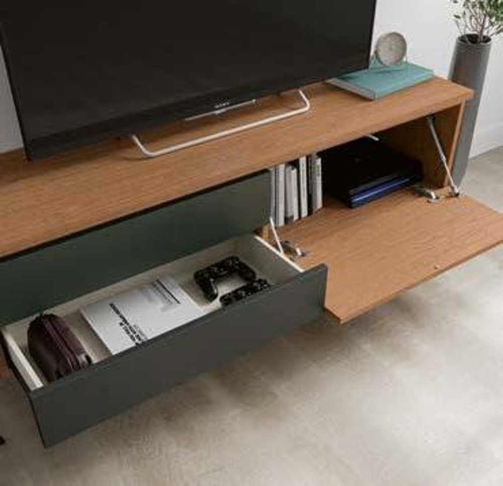 Тумба ТВ Kendra 4072 Nordico/Grafito Disemobel